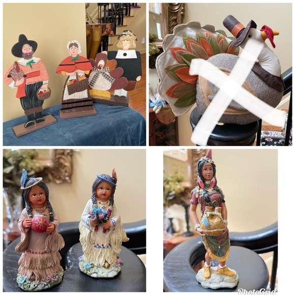 THANKSGIVING TURKEY FIGURE FIGURINE RESIN COLORFUL DECORATION 4” Vintage - Picture 11 of 14